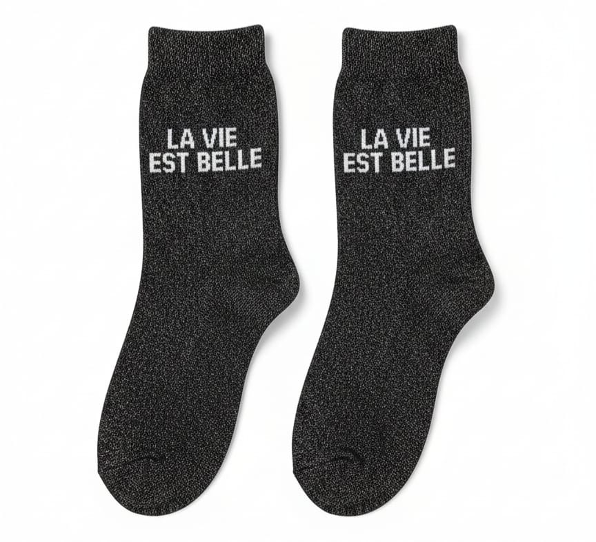 Chaussettes "La vie est belle"