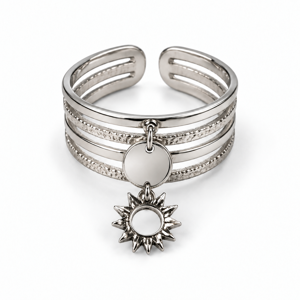 Bague breloque soleil
