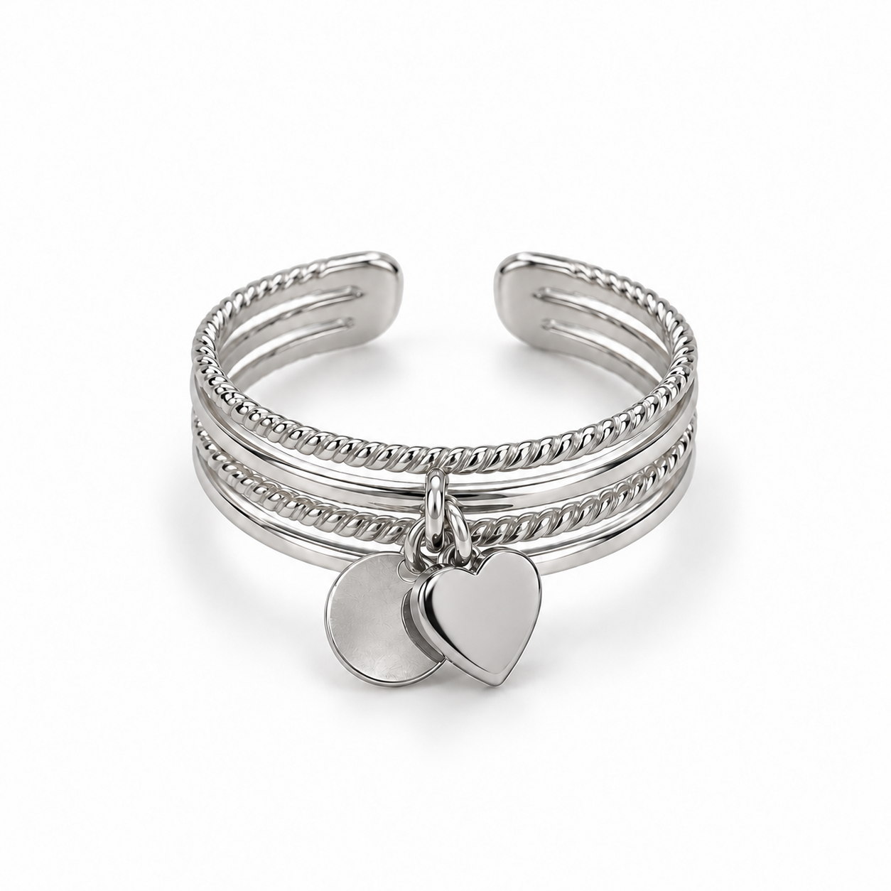 Bague breloque cœur