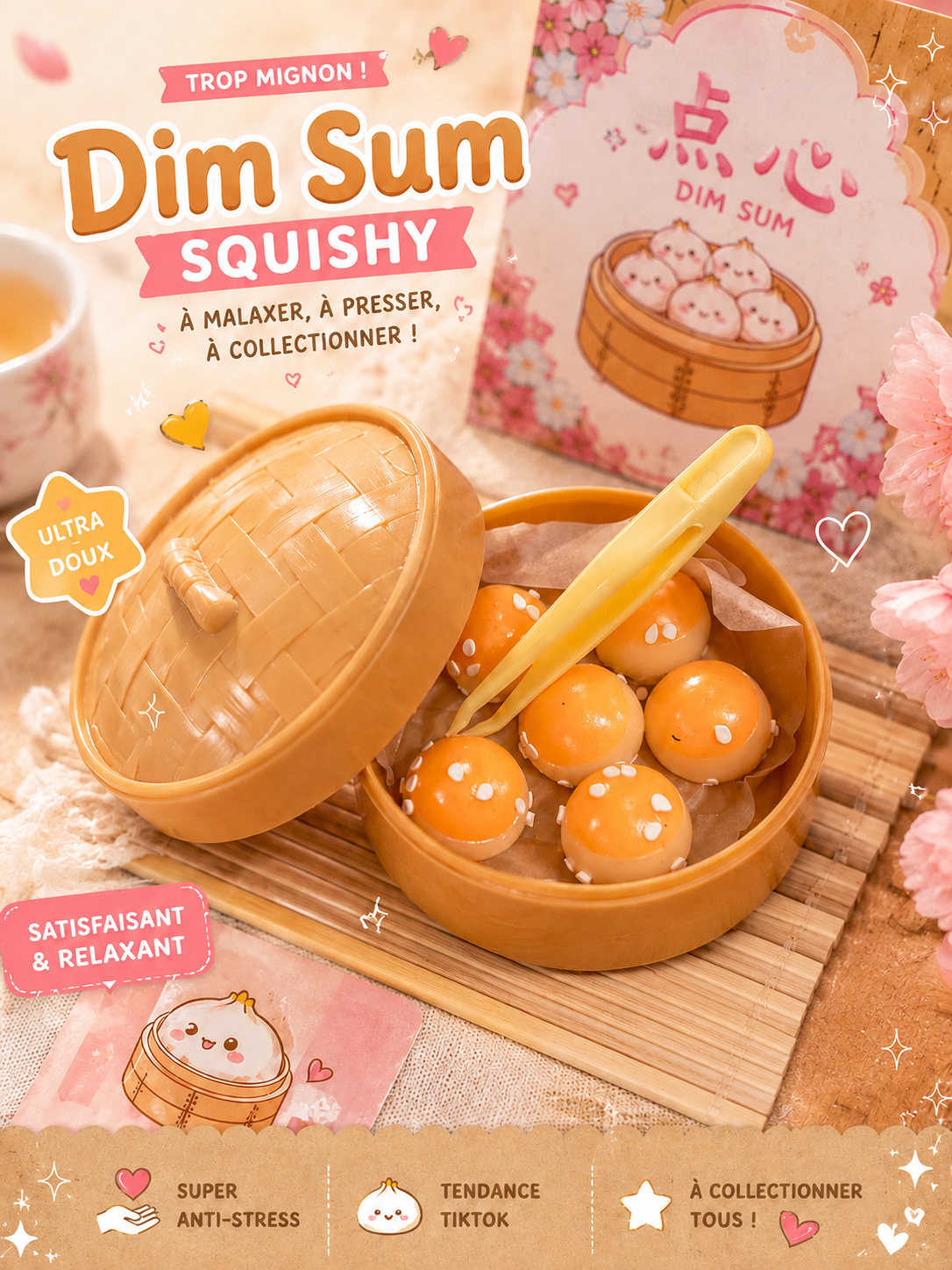 Mini Dim Sum sésame Squishy