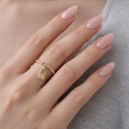 Bague breloque Luna