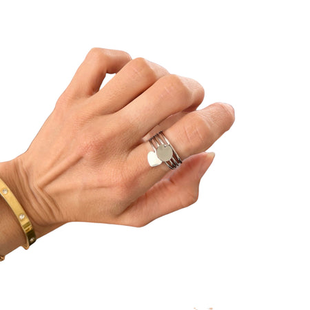 Bague breloque cœur