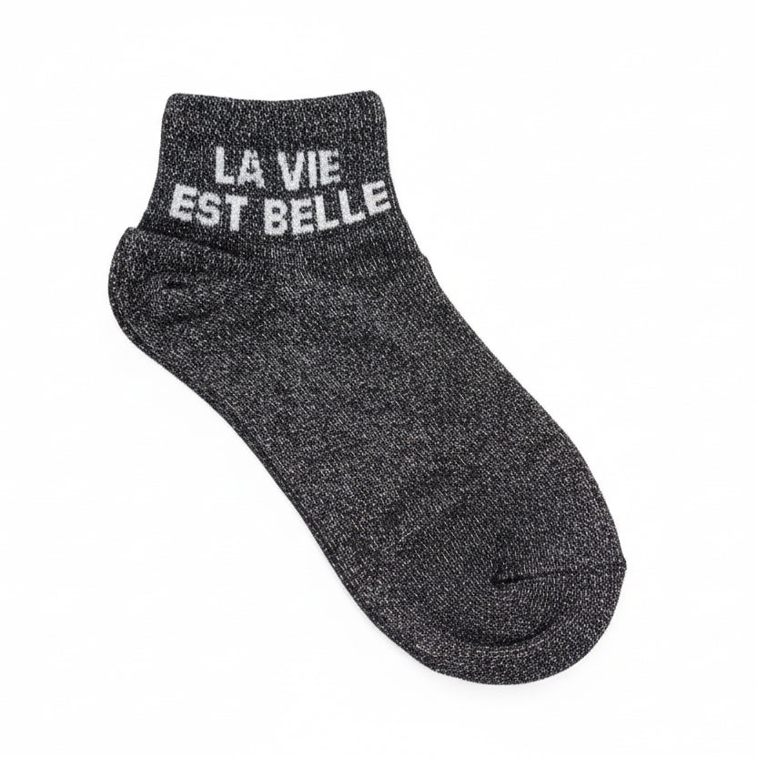 Socquettes ‘’La vie est belle’’