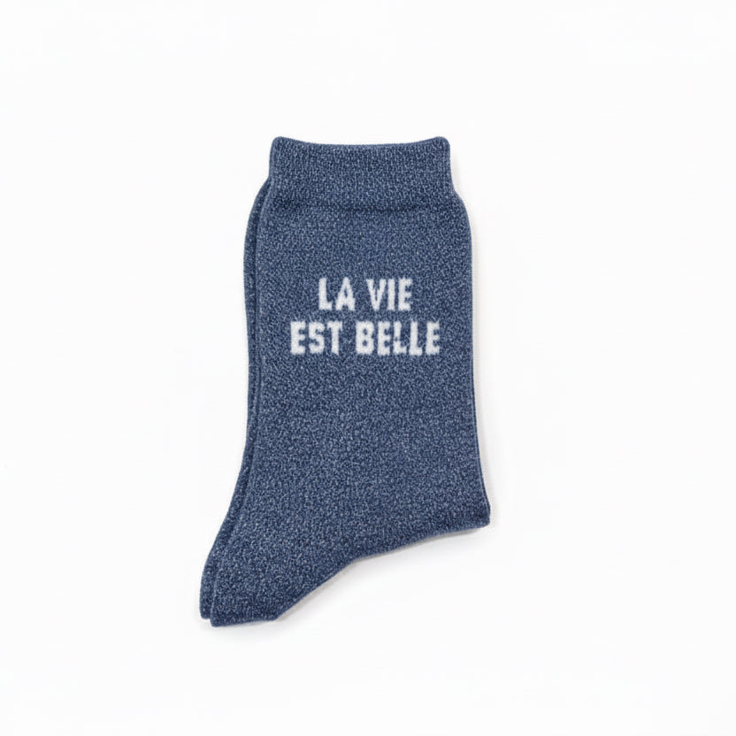 Chaussettes "La vie est belle"