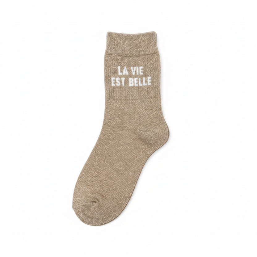 Chaussettes "La vie est belle"