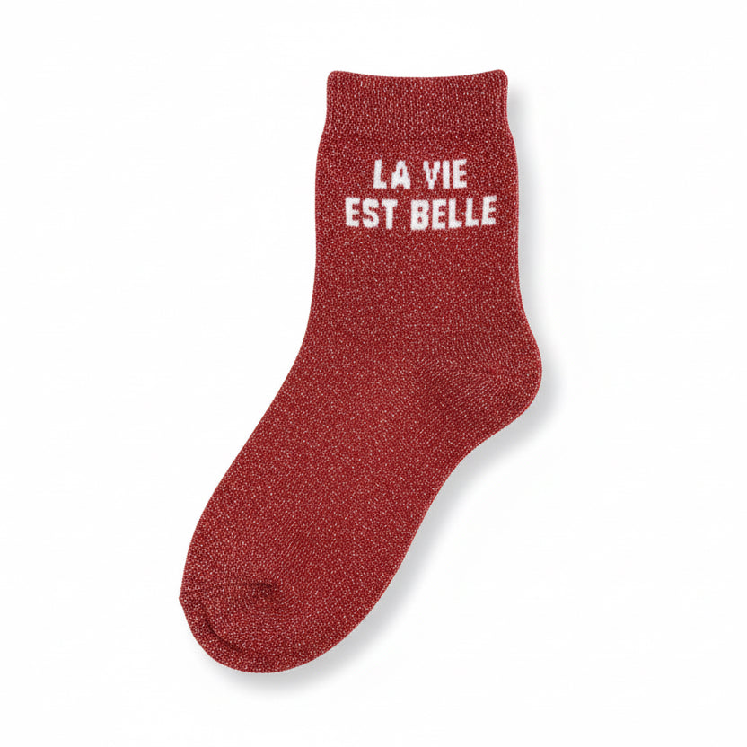 Chaussettes "La vie est belle"