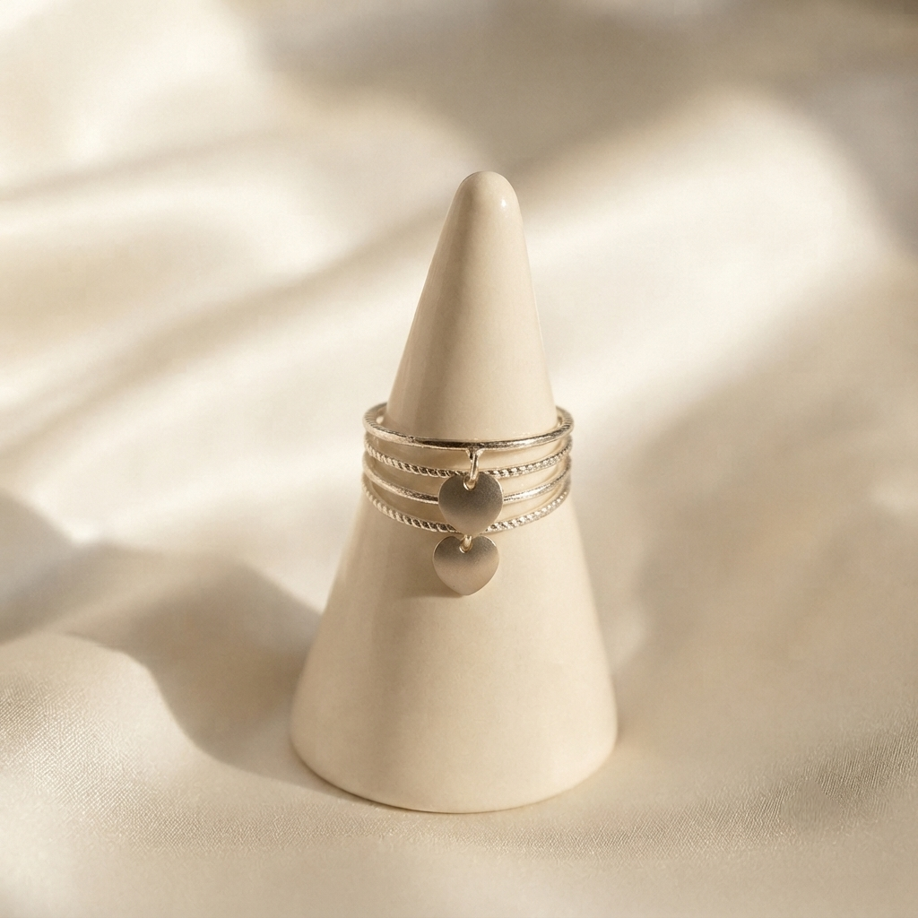Bague breloque cœur