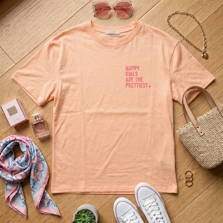 T-shirt ‘’Happy girls are the prettiest’’