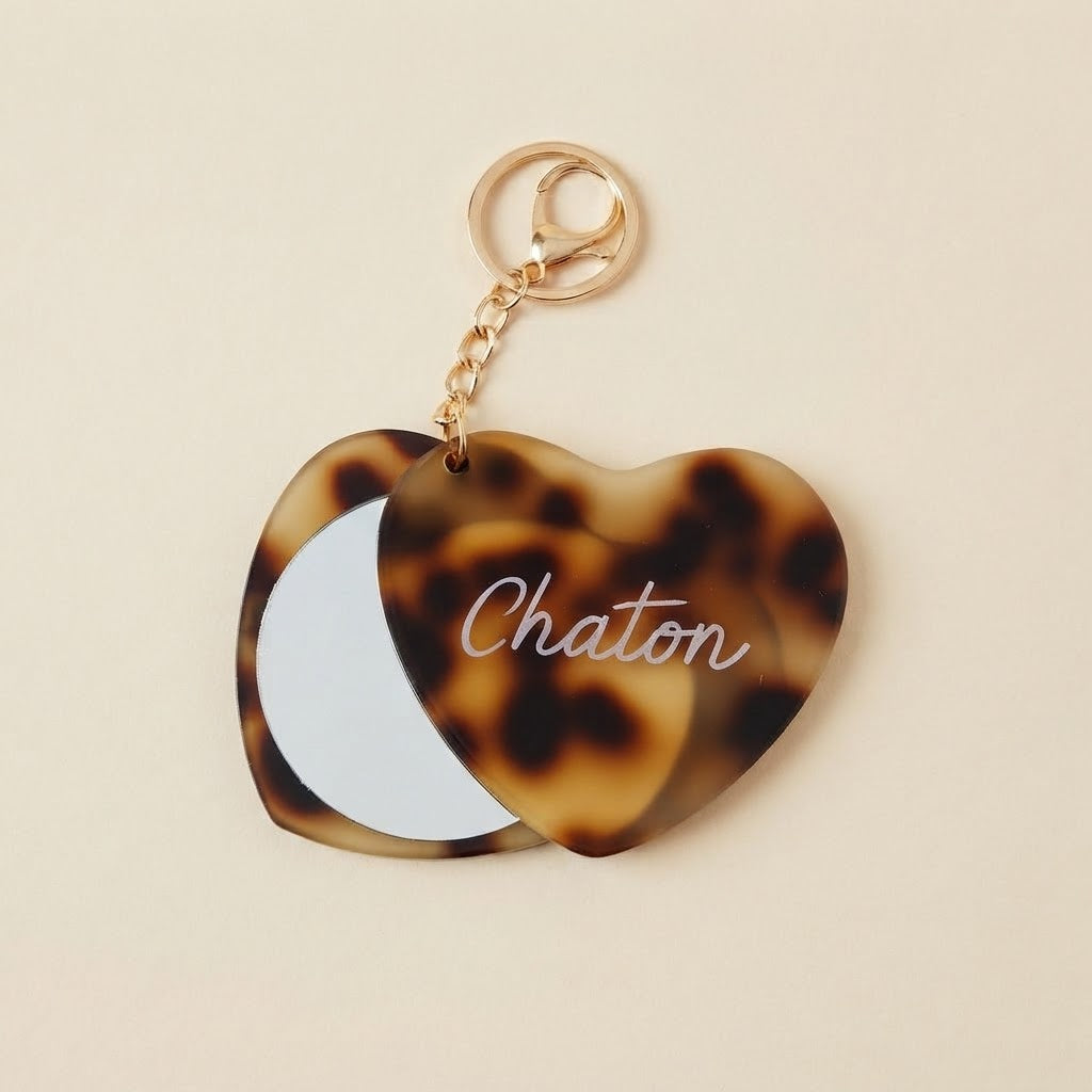 Porte-clés miroir "Chaton"
