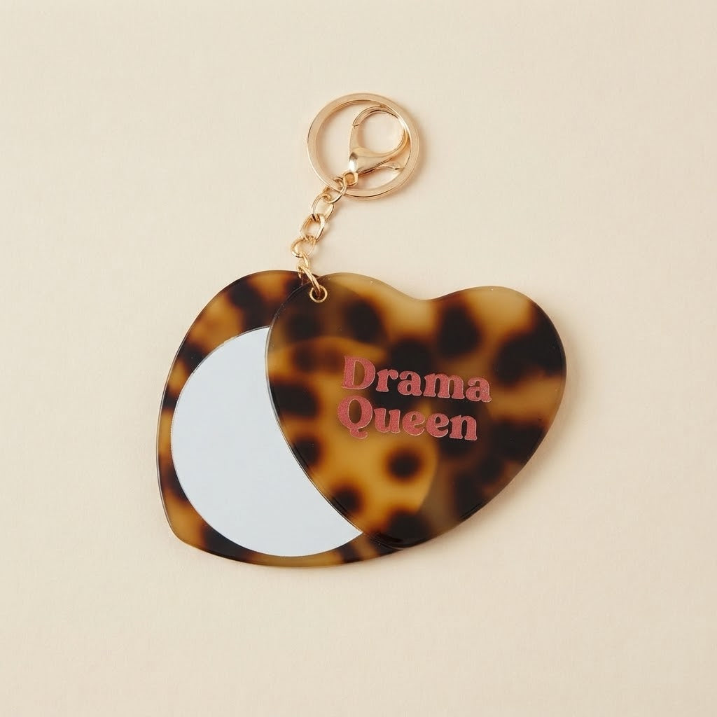 Porte-clés miroir "Drama queen"