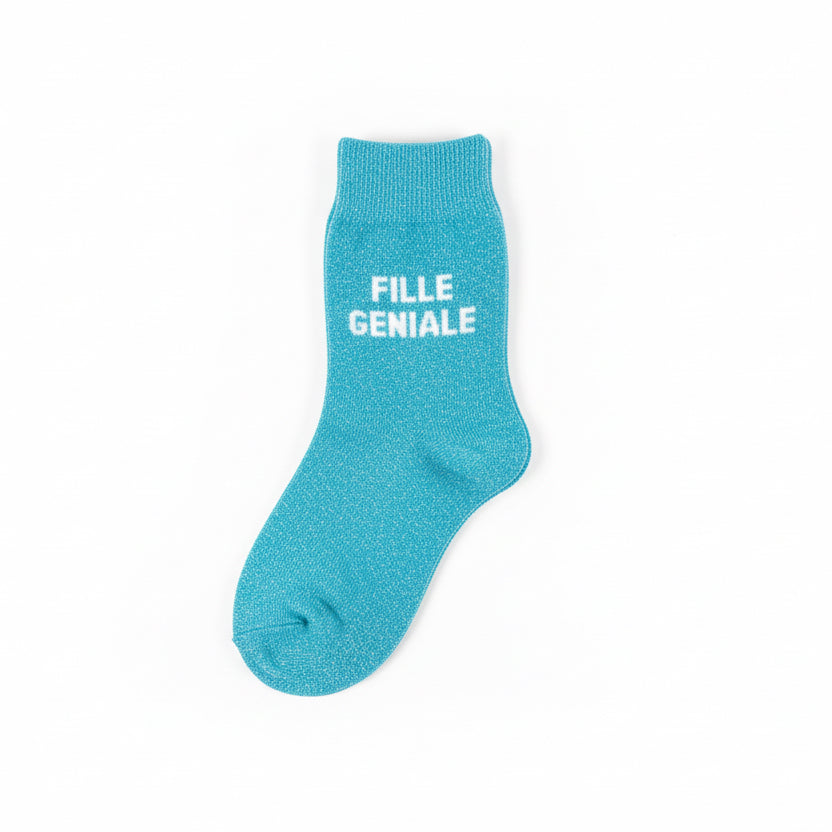 Chaussettes "fille géniale"