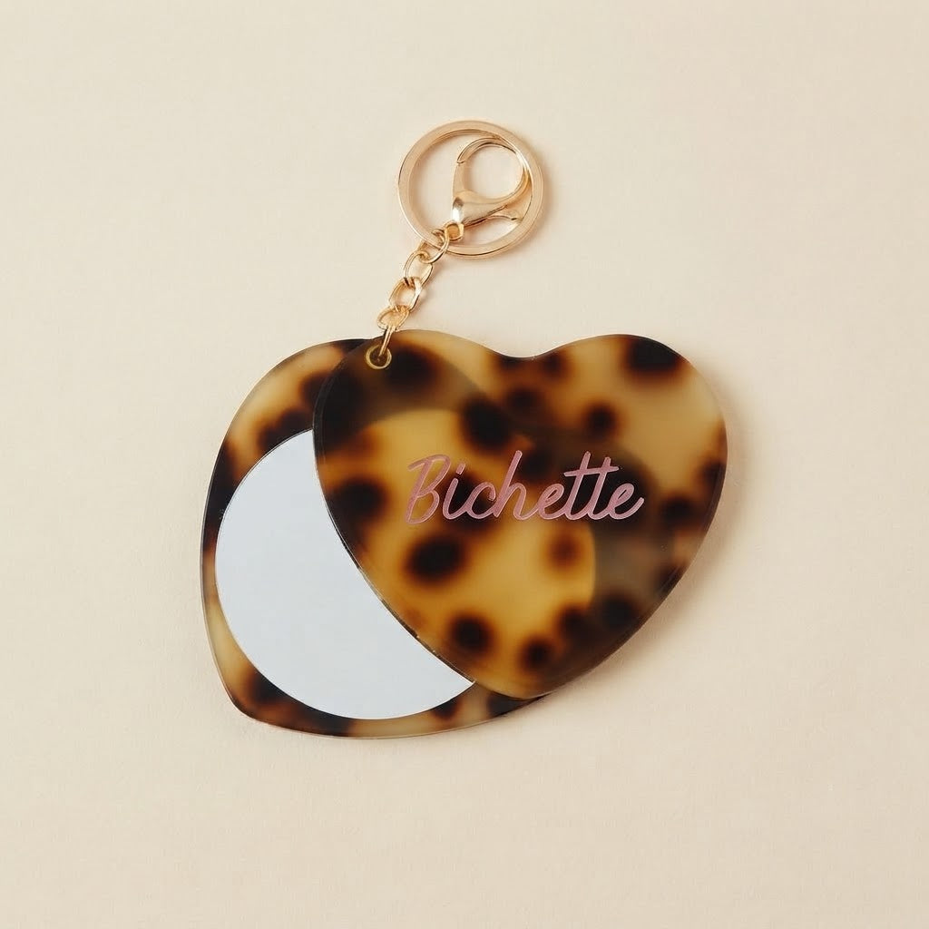 Porte-clés miroir "Bichette