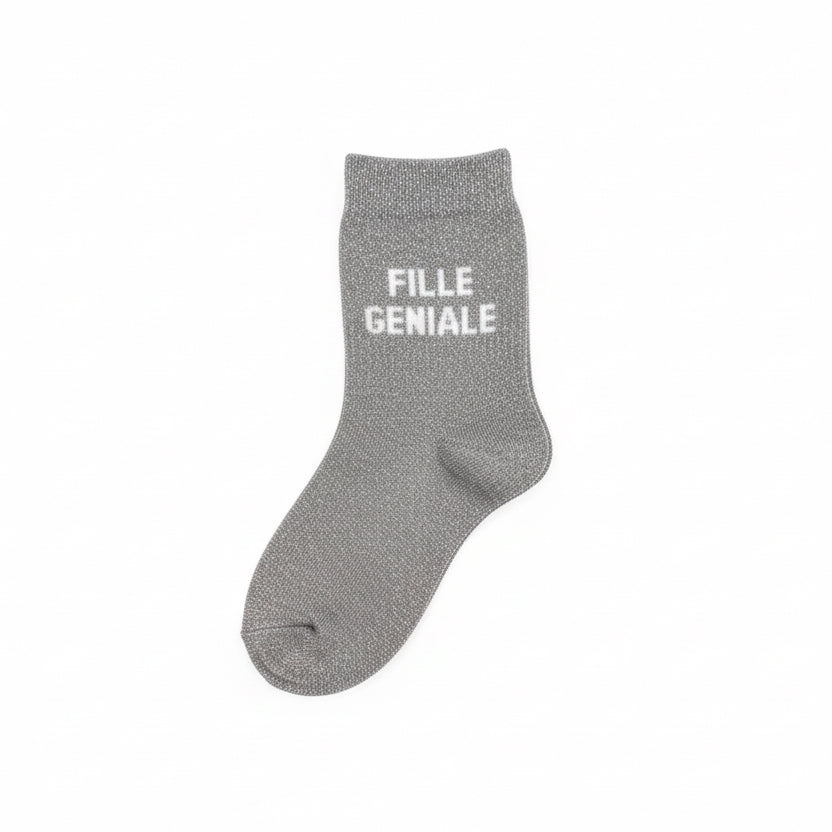 Chaussettes "fille géniale"