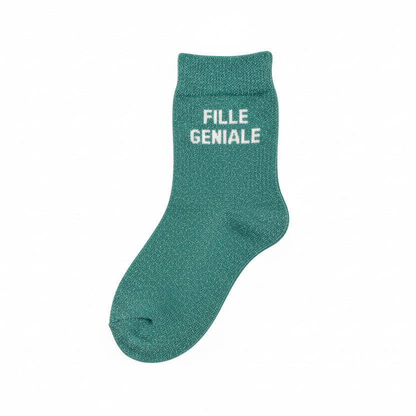 Chaussettes "fille géniale"