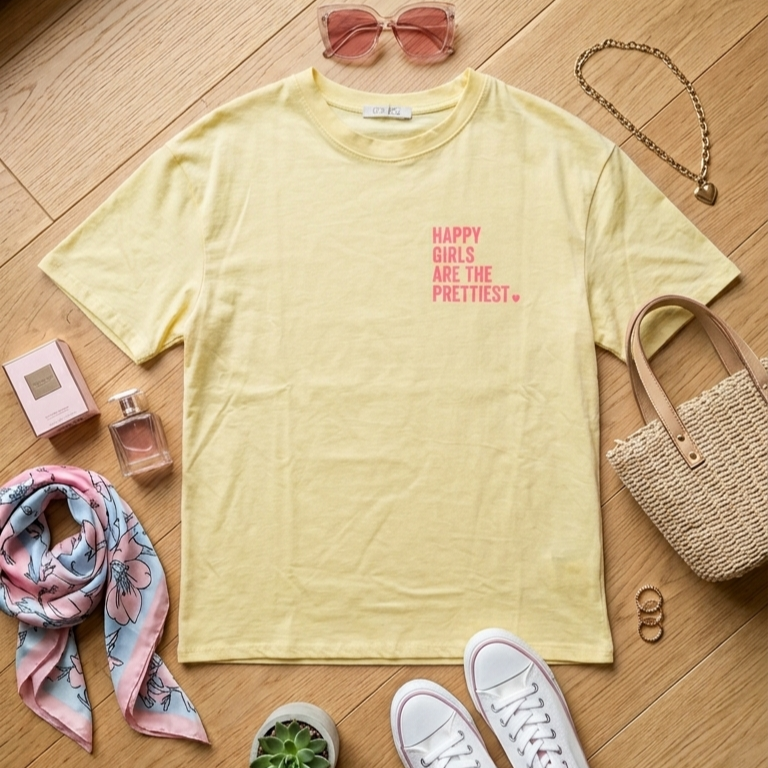 T-shirt ‘’Happy girls are the prettiest’’