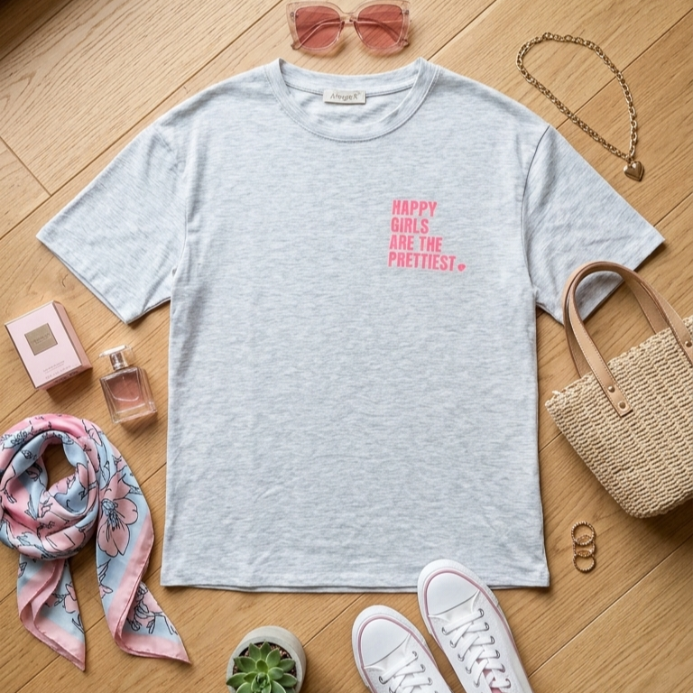 T-shirt ‘’Happy girls are the prettiest’’