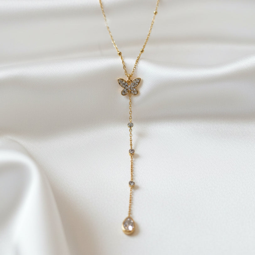 Collier en Y Papillon