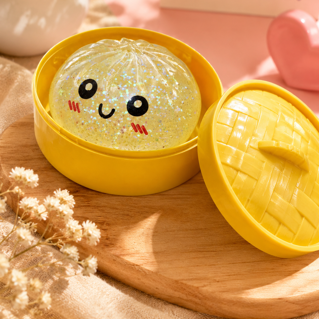 Squishy dumpling bun pailletté