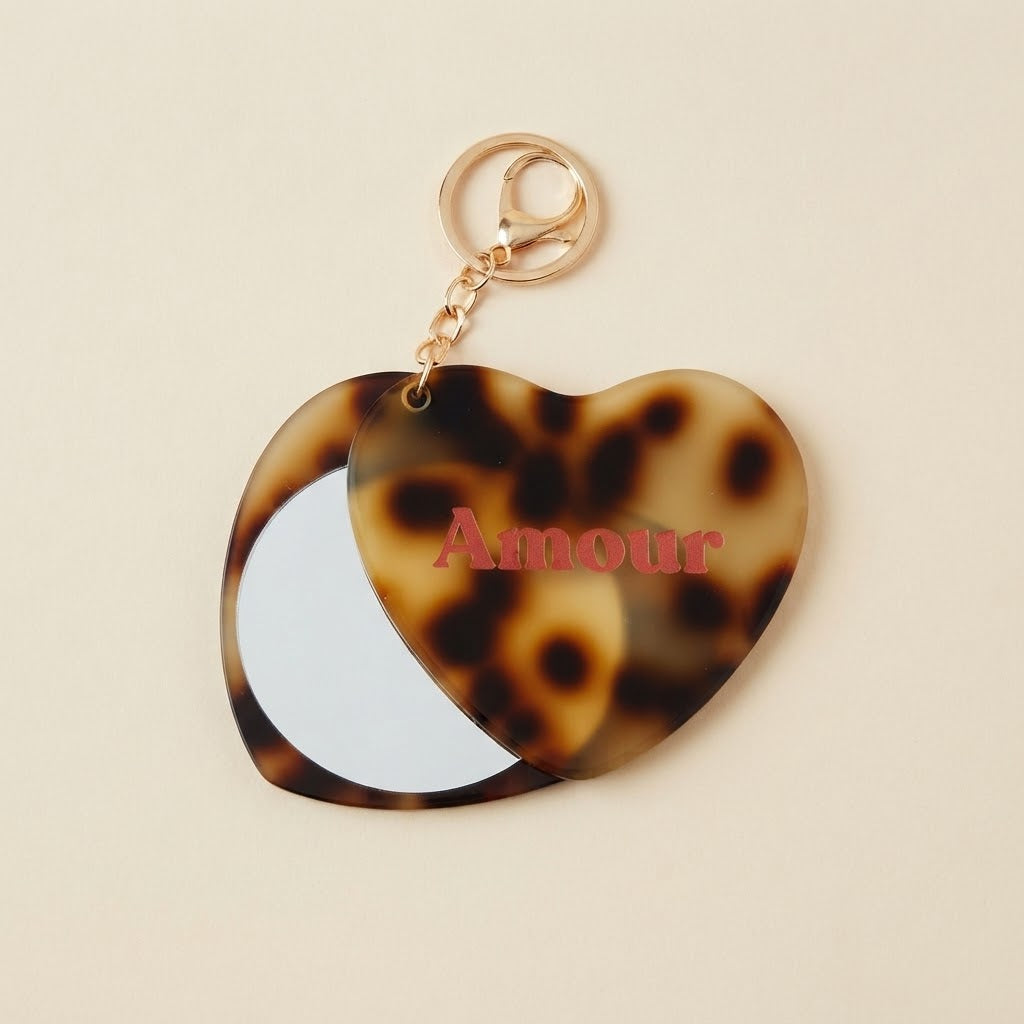 Porte-clés miroir "Amour"