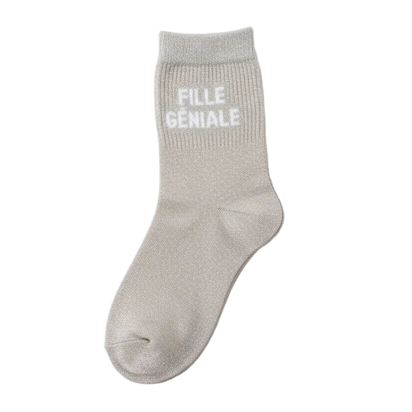 Chaussettes "fille géniale"