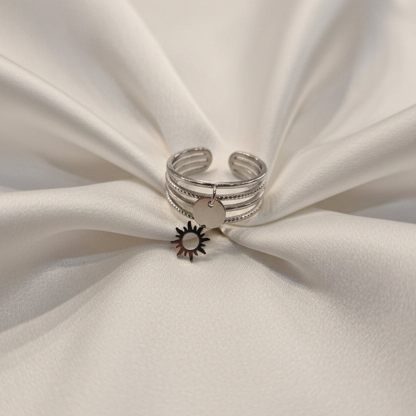Bague breloque soleil