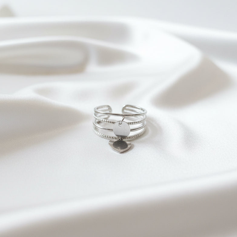 Bague breloque cœur
