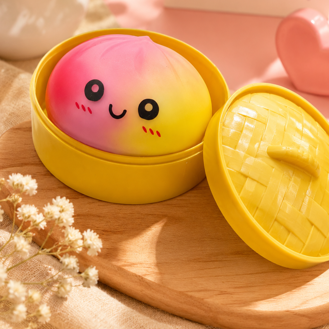 Squishy dumpling bun arc-en-ciel